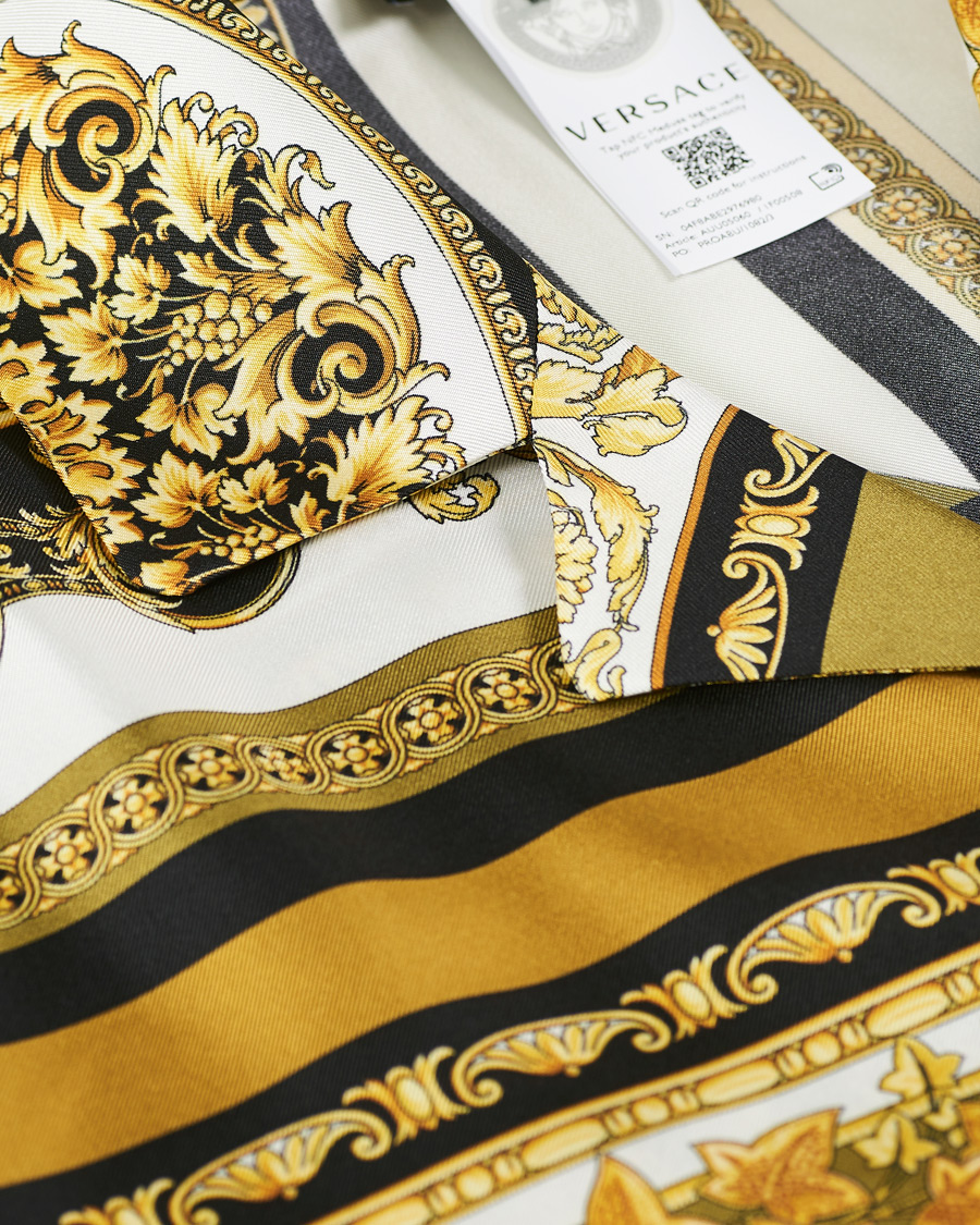 Herren | Hemden | Versace | Silk Twill Shirt White/Gold