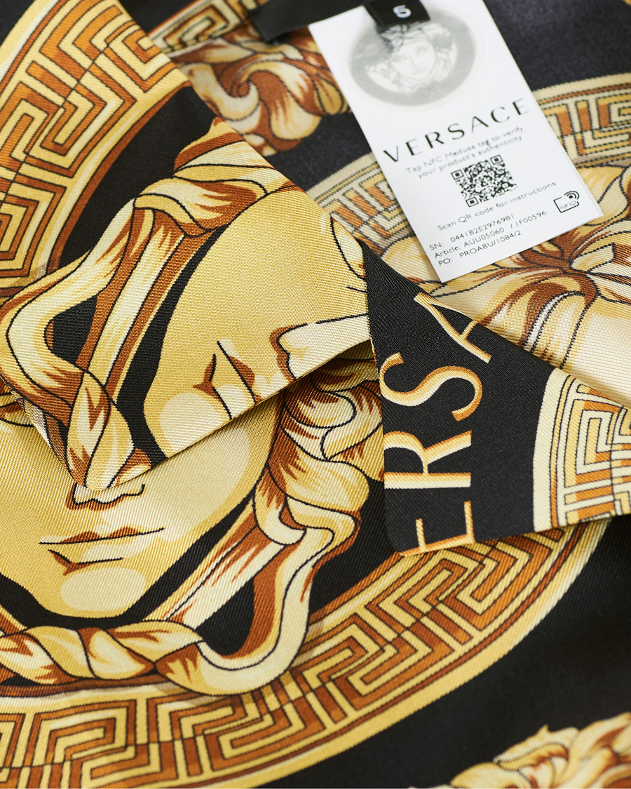Herren | Hemden | Versace | Medusa Silk Shirt Black/Gold