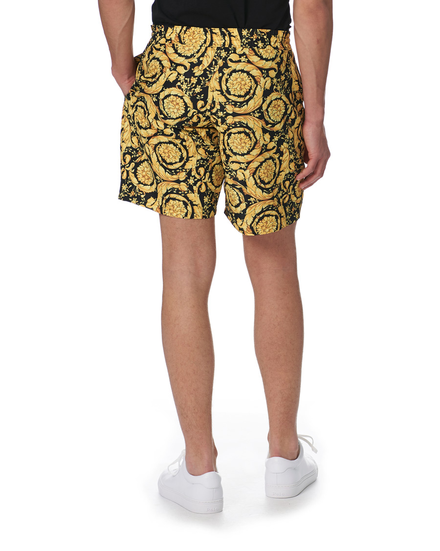 Black and gold swim shorts discount