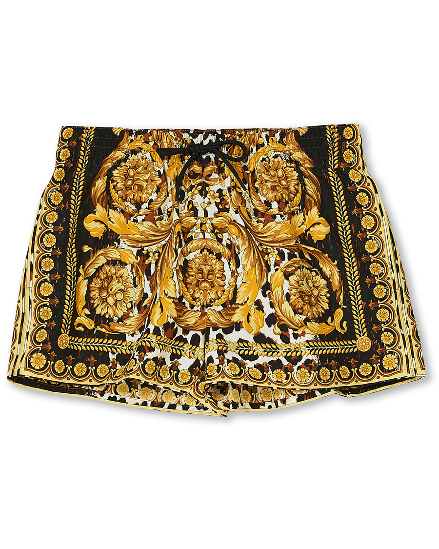Herren | Badehosen | Versace | Wild Barocco Swim Trunks Black/Gold