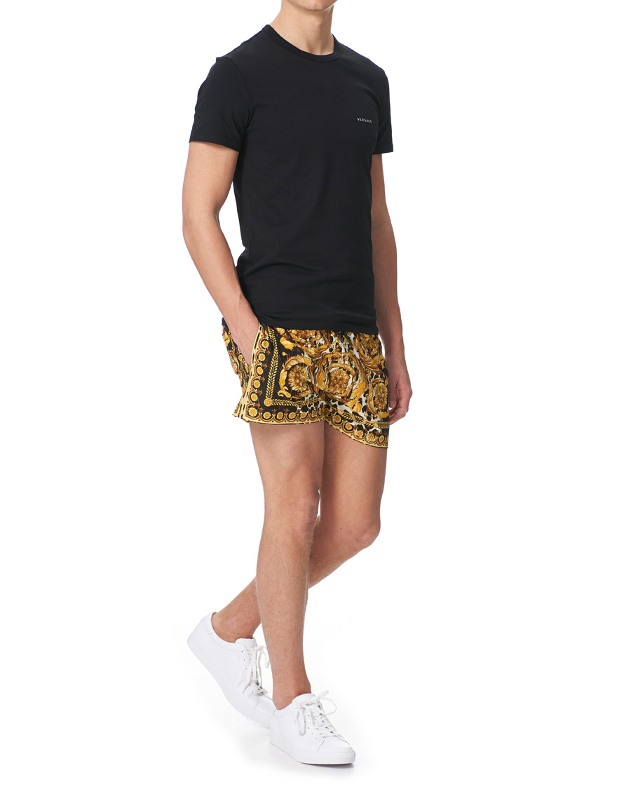 Herren | Badehosen | Versace | Wild Barocco Swim Trunks Black/Gold