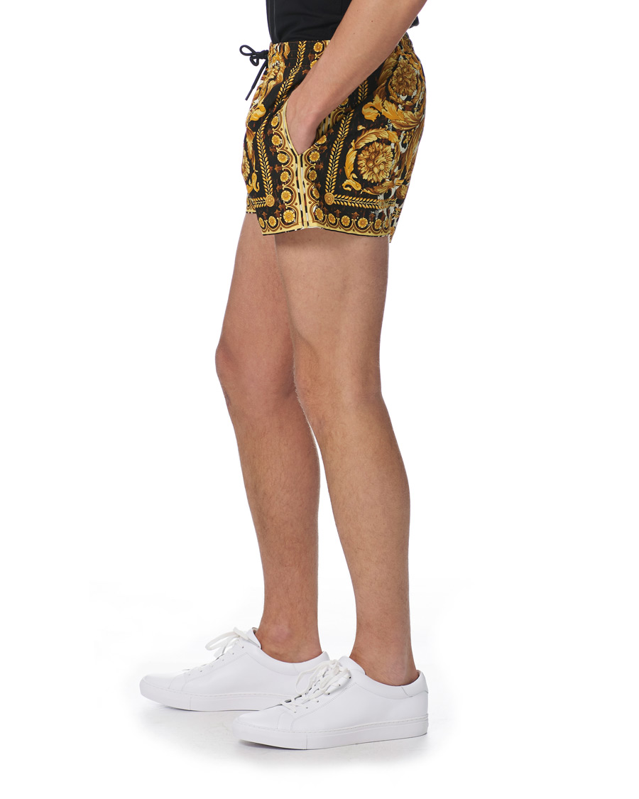 Herren | Badehosen | Versace | Wild Barocco Swim Trunks Black/Gold