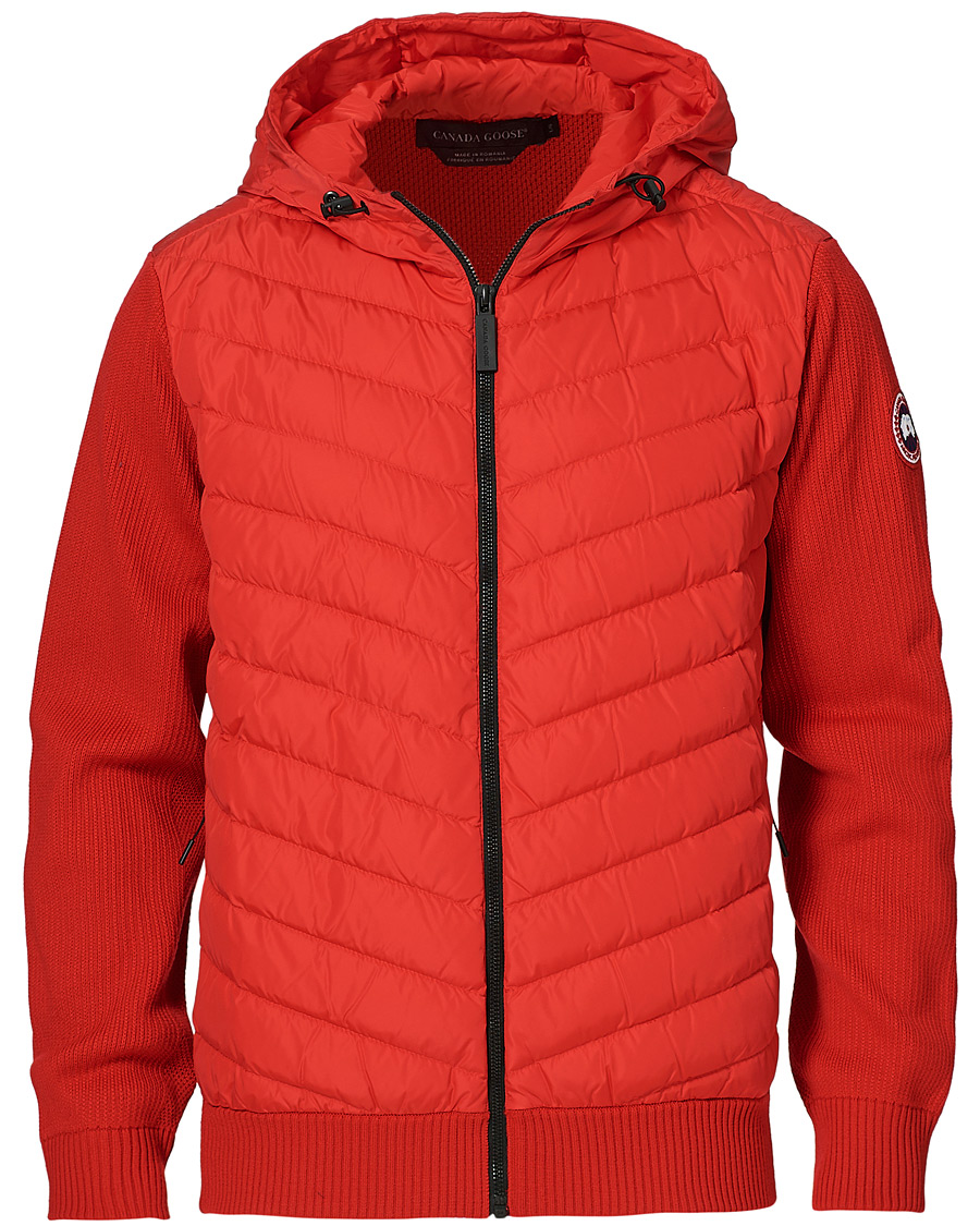 Canada Goose Hybridge Knitted Hoodie Red