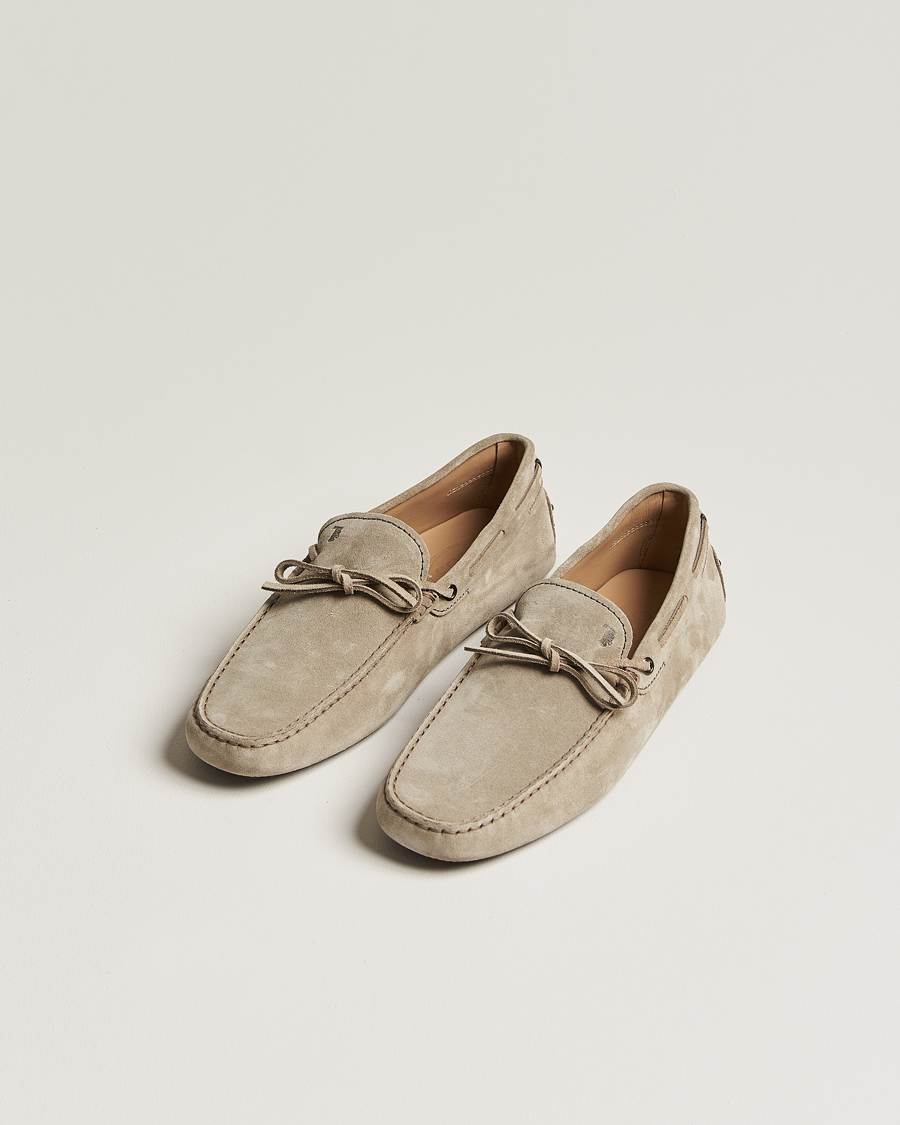 Herren |  | Tod's | Lacetto Gommino Carshoe Taupe Suede