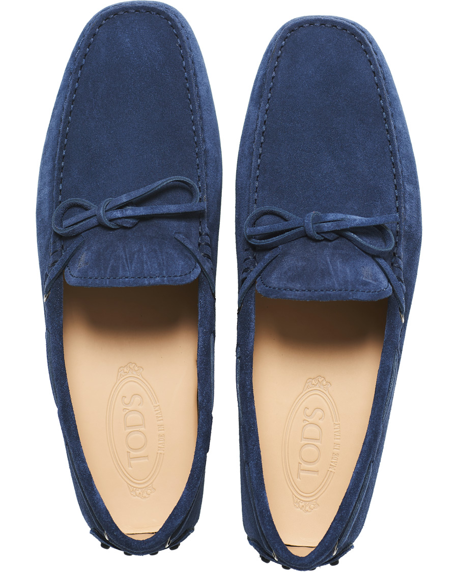 Herren | Tod's Laccetto Gommino Carshoe Navy Suede | Tod's | Laccetto Gommino Carshoe Navy Suede