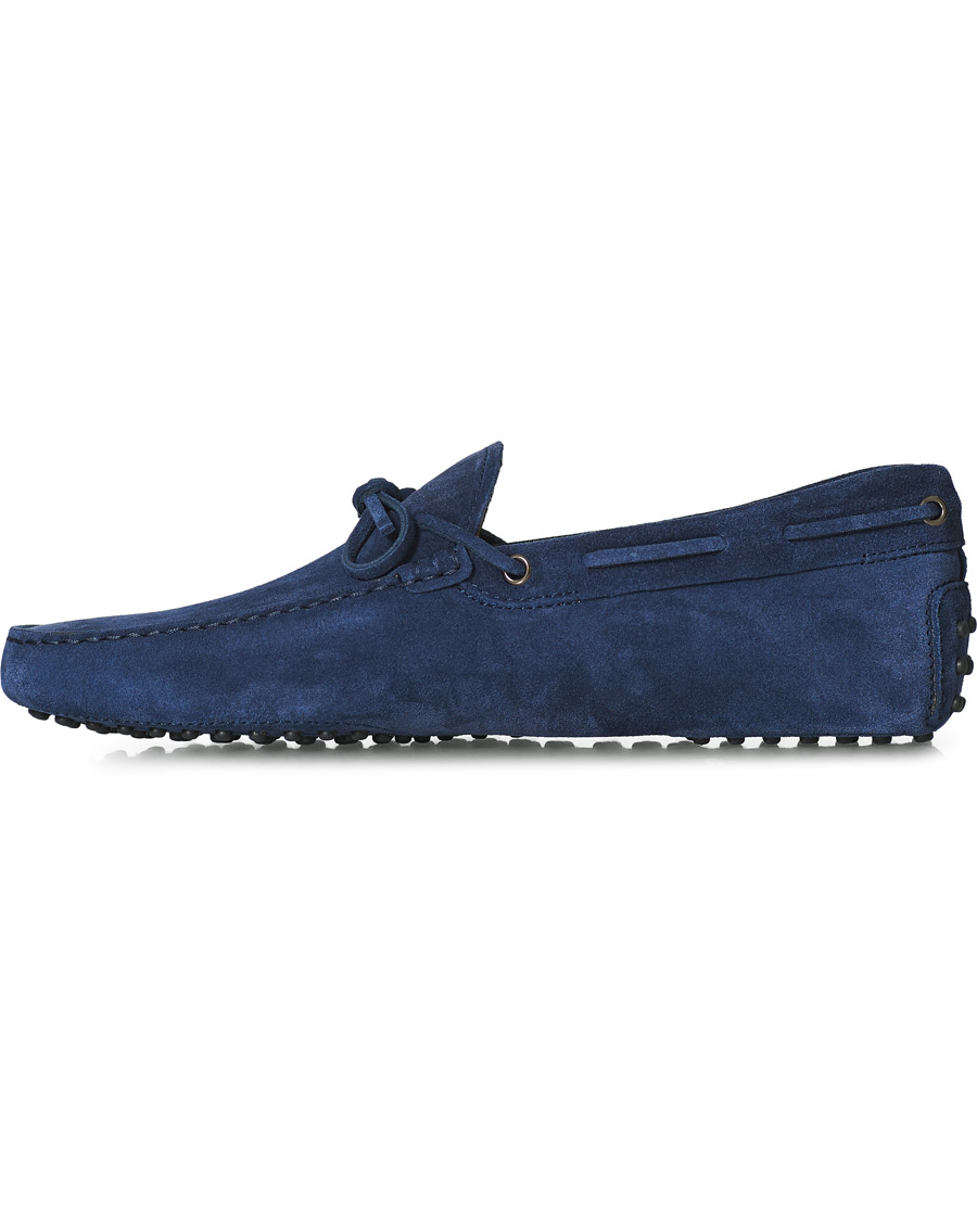 Herren | Tod's Laccetto Gommino Carshoe Navy Suede | Tod's | Laccetto Gommino Carshoe Navy Suede