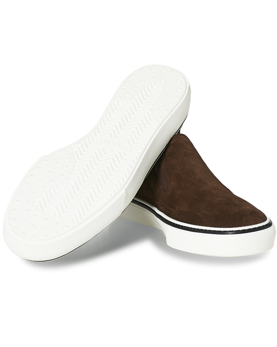 Herren | Tod's Cassetta Slippers Dark Brown Suede | Tod's | Cassetta Slippers Dark Brown Suede