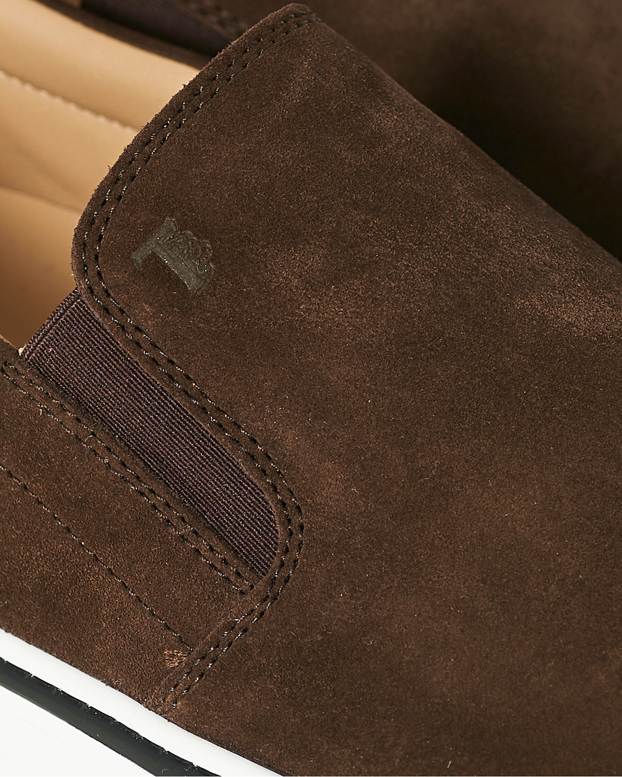 Herren | Tod's Cassetta Slippers Dark Brown Suede | Tod's | Cassetta Slippers Dark Brown Suede