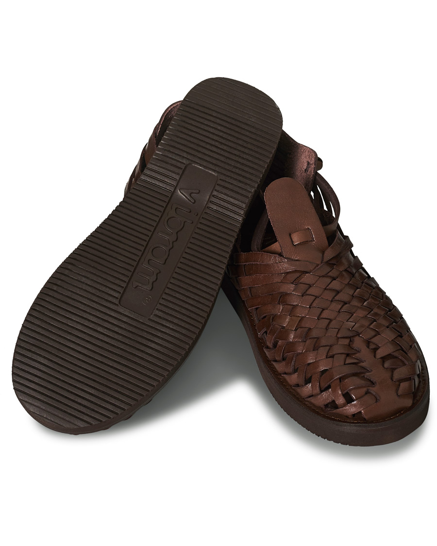 Herren | Yuketen Cruz Braided Sandal Dark Brown Calf | Yuketen | Cruz Braided Sandal Dark Brown Calf