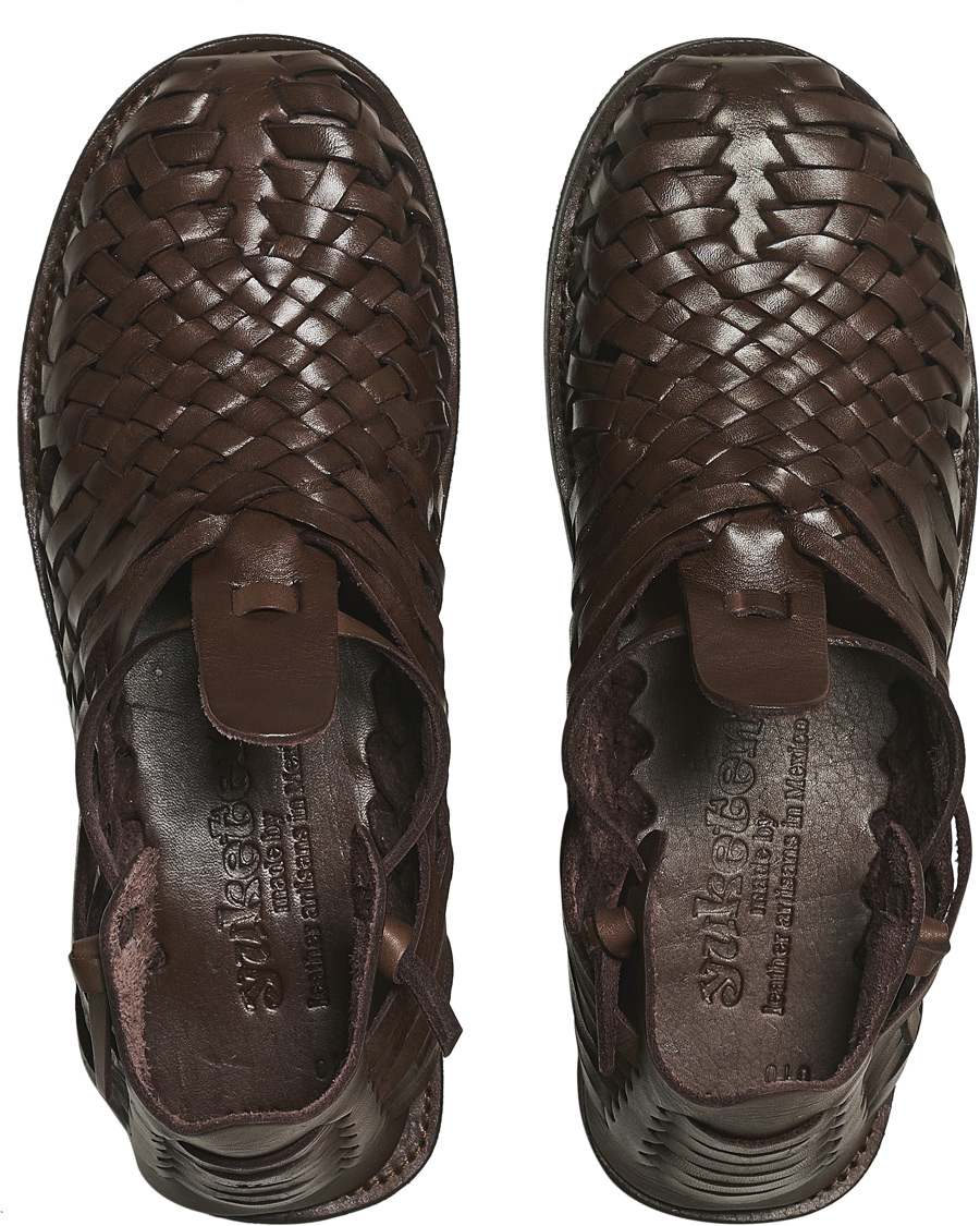 Herren | Yuketen Cruz Braided Sandal Dark Brown Calf | Yuketen | Cruz Braided Sandal Dark Brown Calf