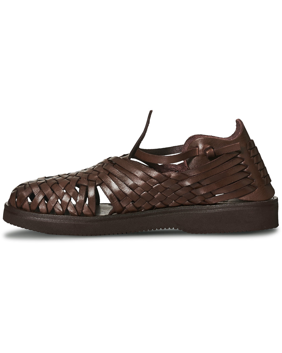 Herren | Yuketen Cruz Braided Sandal Dark Brown Calf | Yuketen | Cruz Braided Sandal Dark Brown Calf