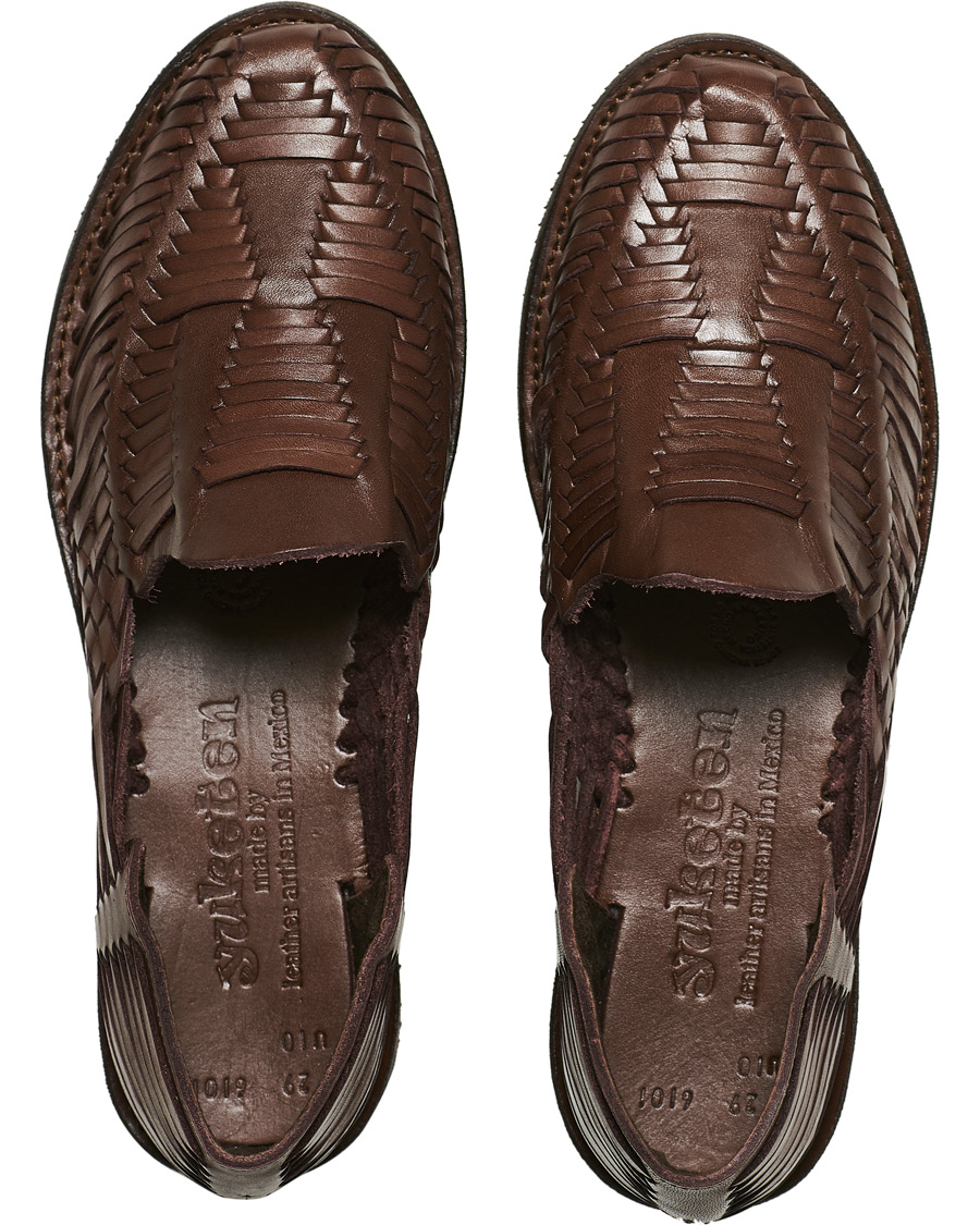 Herren | Yuketen Alejandro Woven Slipper Dark Brown Calf | Yuketen | Alejandro Woven Slipper Dark Brown Calf