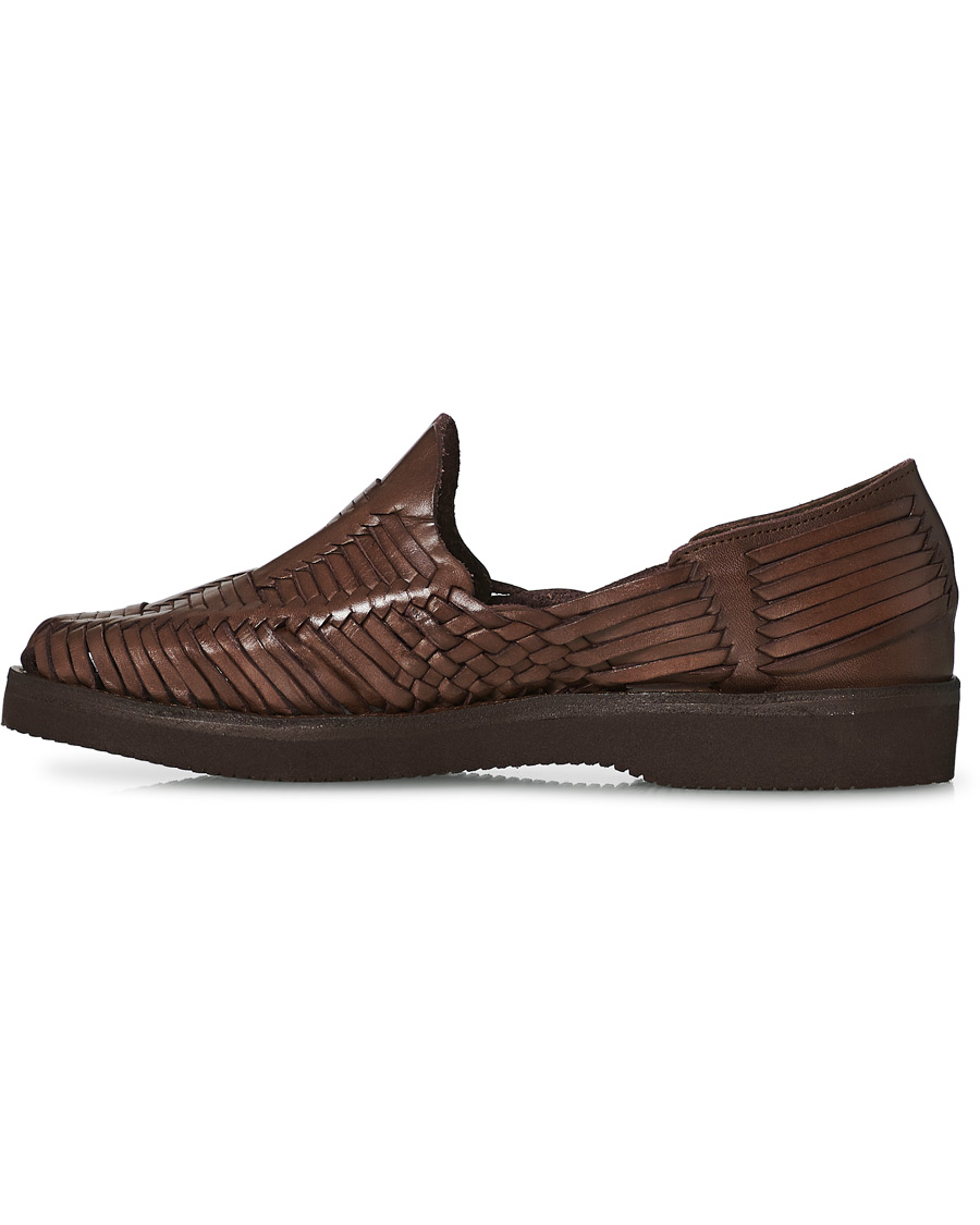 Herren | Yuketen Alejandro Woven Slipper Dark Brown Calf | Yuketen | Alejandro Woven Slipper Dark Brown Calf