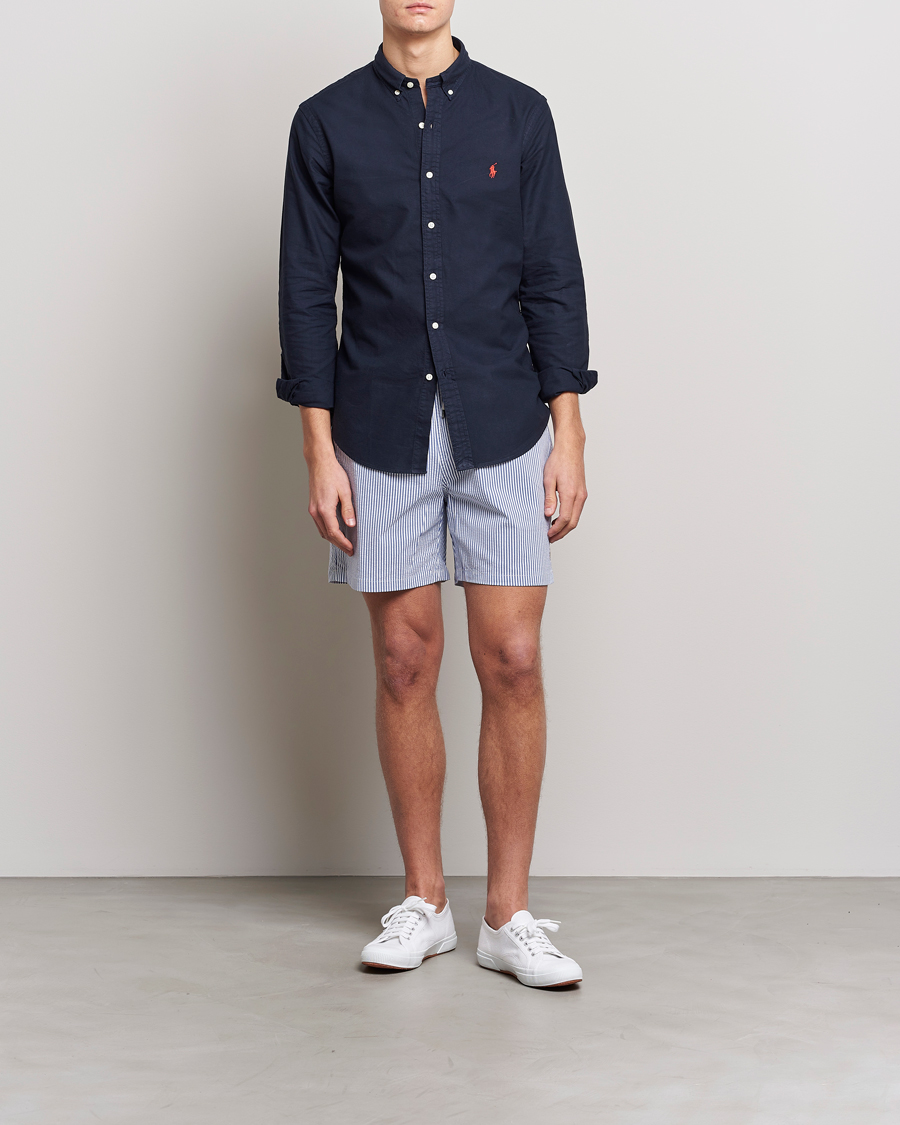 Herren | Badehosen | Polo Ralph Lauren | Recycled Traveler Seersucker Swimshorts Cruise Royal