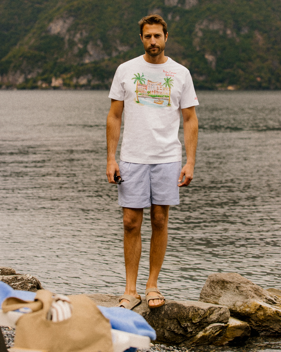 Herren | Badehosen | Polo Ralph Lauren | Recycled Traveler Seersucker Swimshorts Cruise Royal