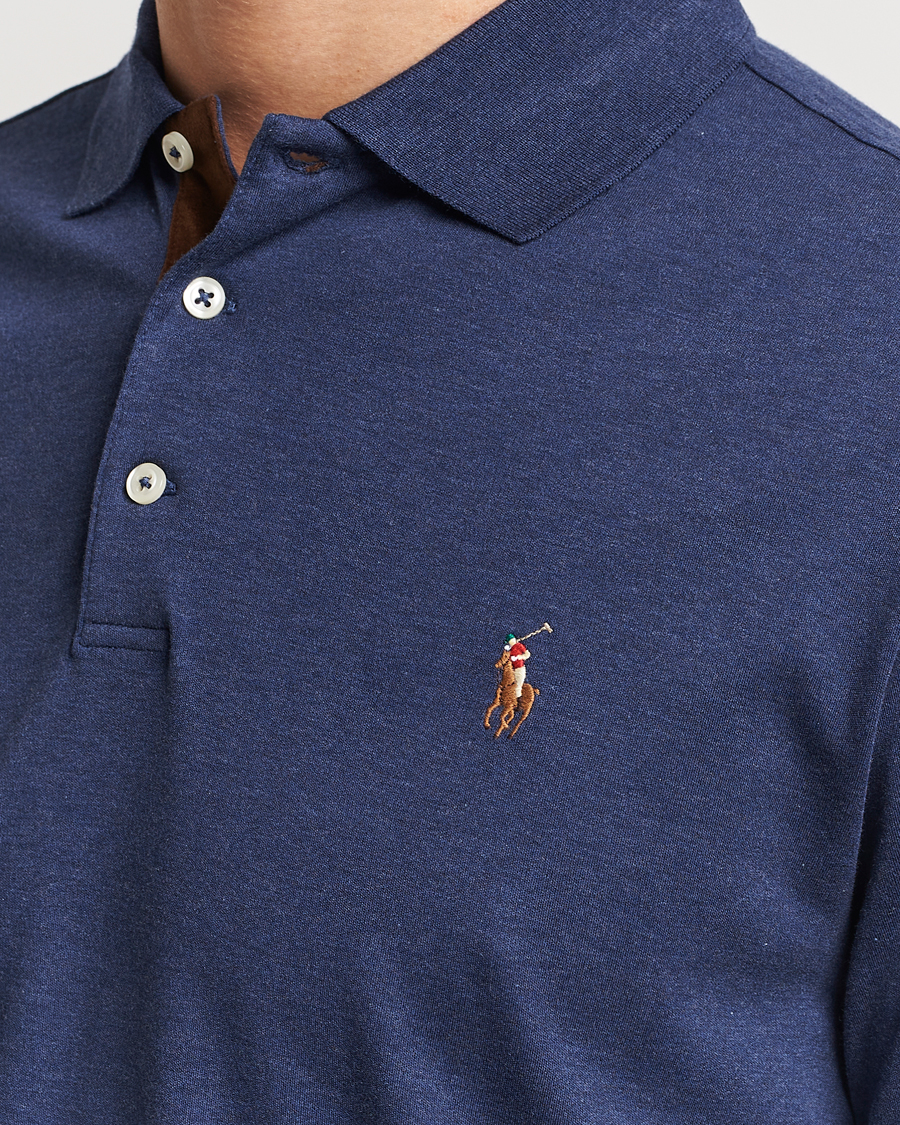 Herren | Pullover | Polo Ralph Lauren | Luxury Pima Cotton Long Sleeve Polo Navy Heather