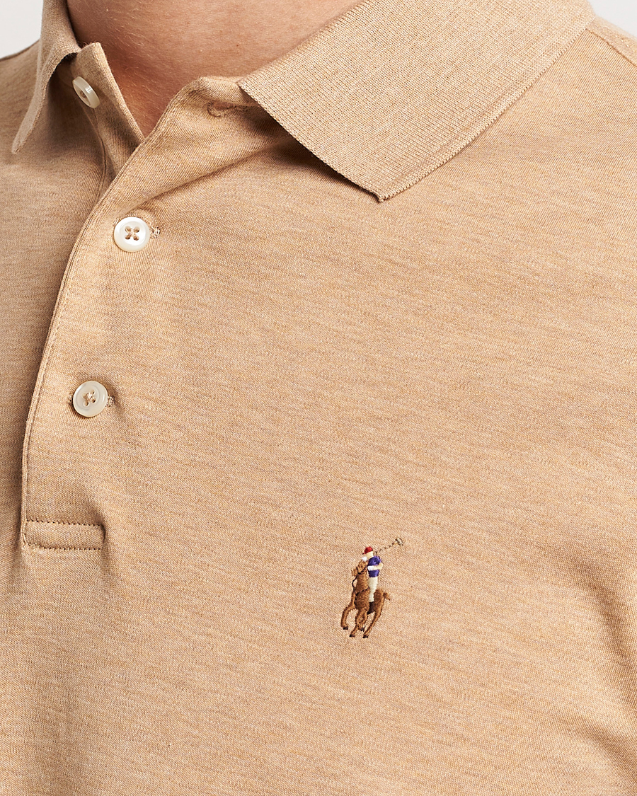 Herren | Poloshirt | Polo Ralph Lauren | Luxury Pima Cotton Polo Camel Heather