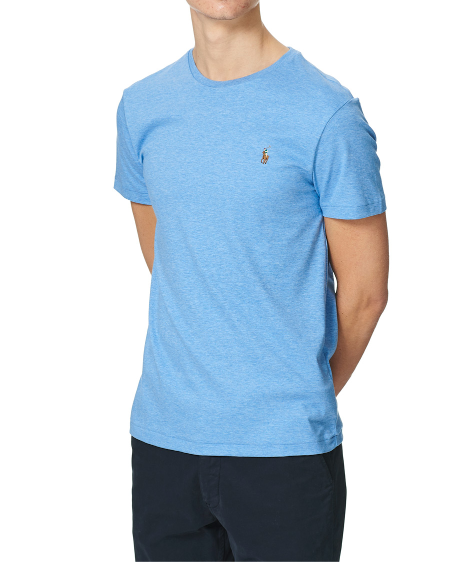 Herren | T-Shirts | Polo Ralph Lauren | Luxury Pima Cotton Crew Neck Tee Soft Royal Heather