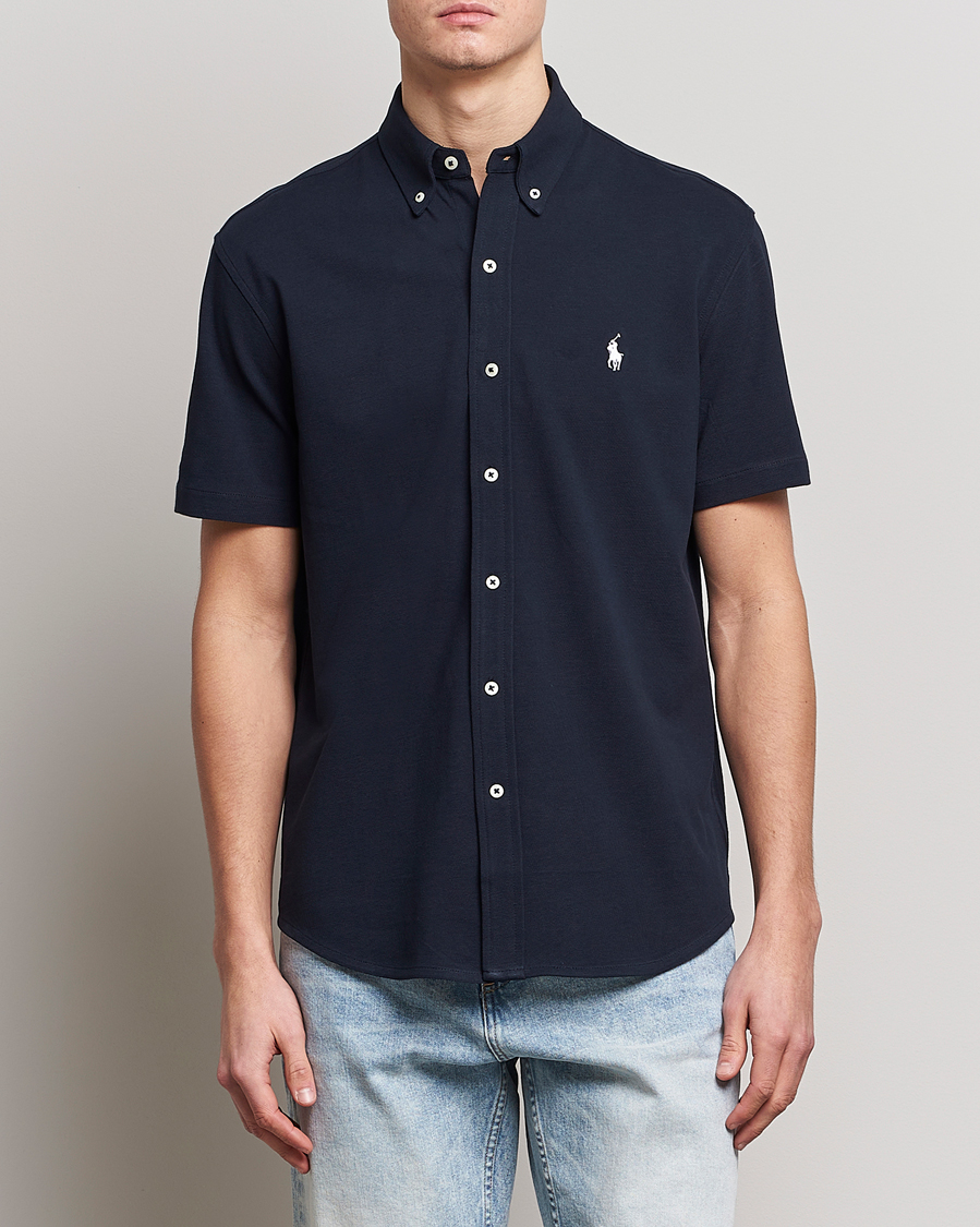 Herren | Preppy Authentic | Polo Ralph Lauren | Featherweight Mesh Short Sleeve Shirt Aviator Navy