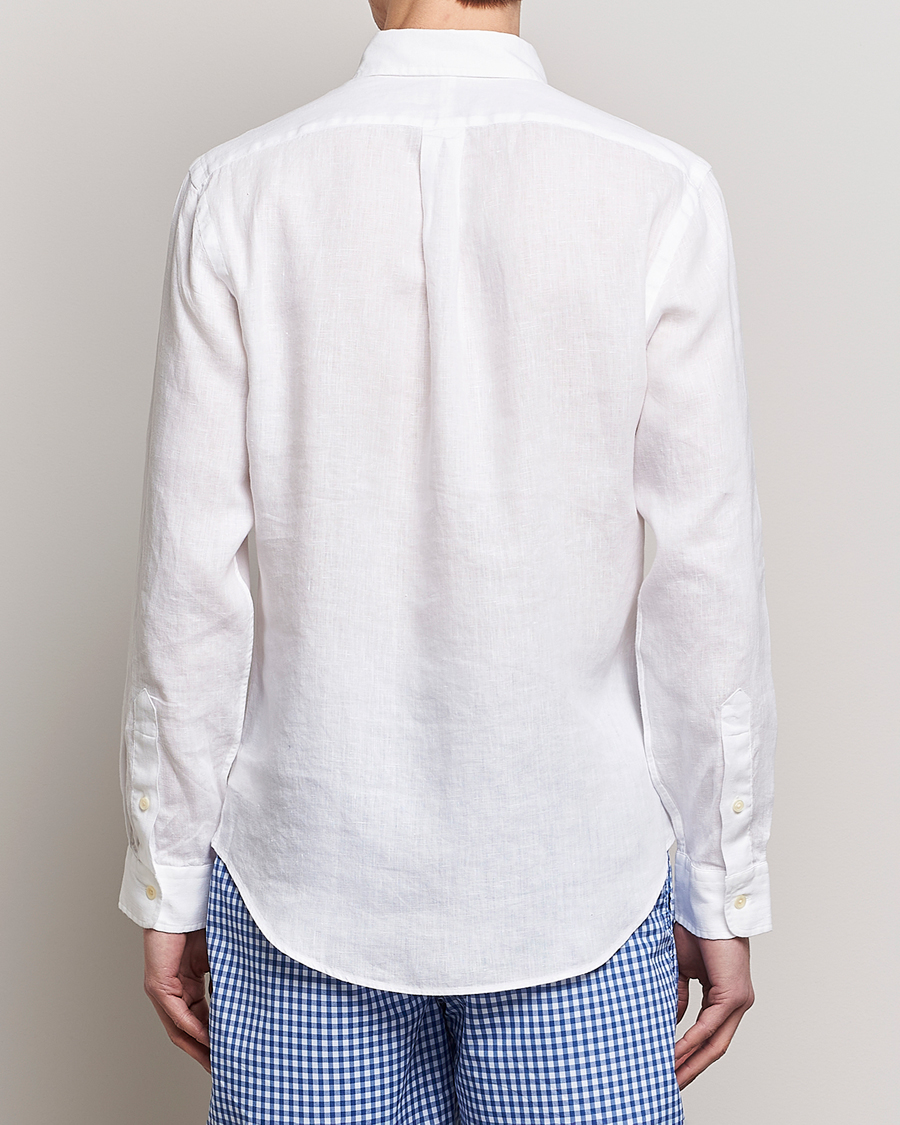 Herren | Hemden | Polo Ralph Lauren | Slim Fit Linen Button Down Shirt White