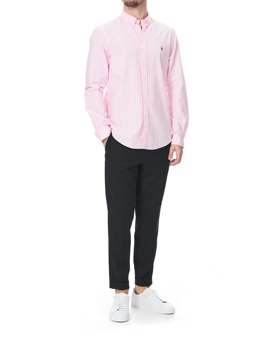 Herren | Hemden | Polo Ralph Lauren | Slim Fit Oxford Striped Shirt Pink/White