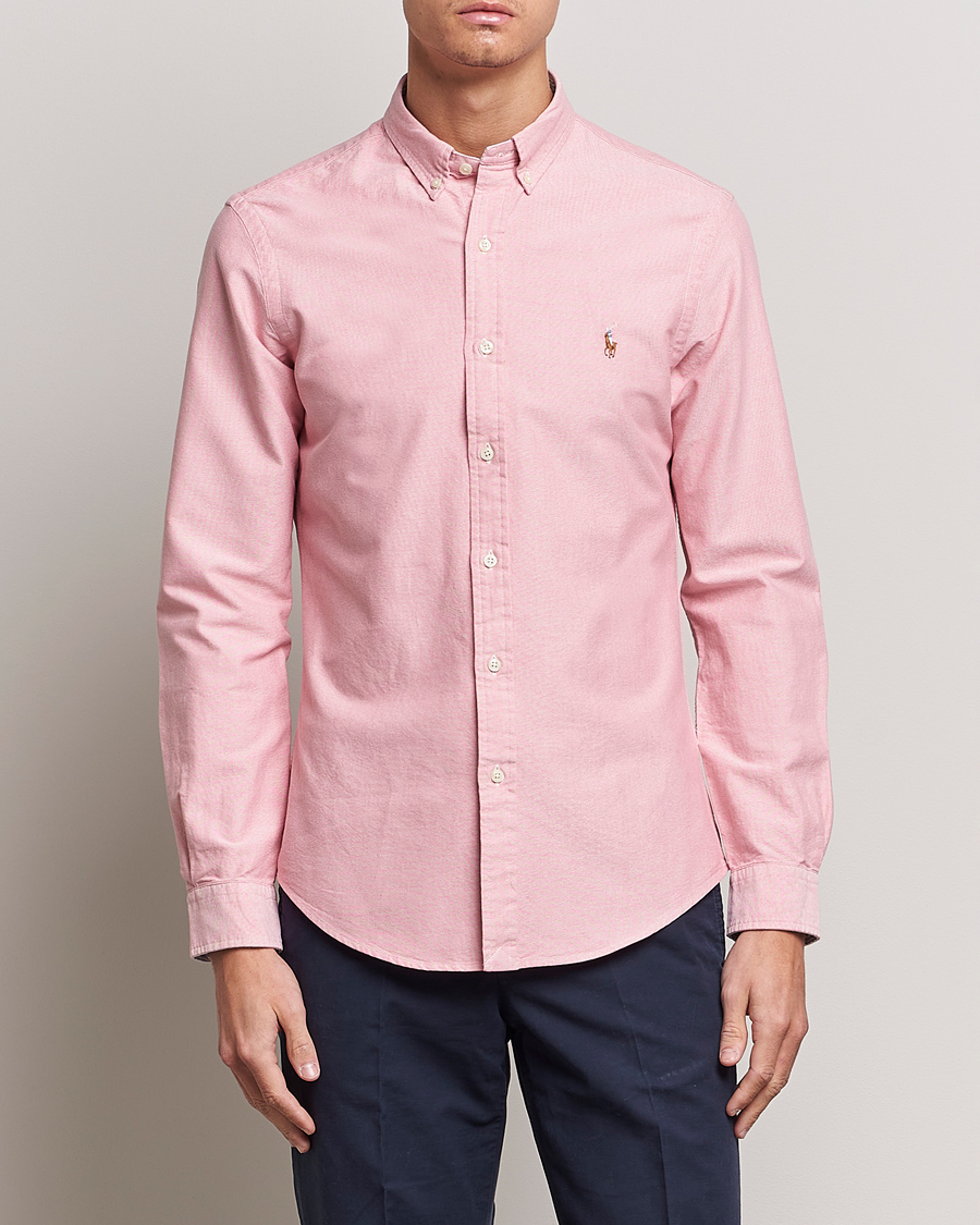 Herren |  | Polo Ralph Lauren | Slim Fit Oxford Button Down Shirt Sunrise Red