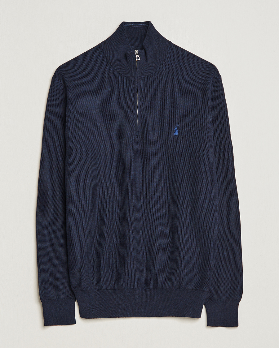 Herren | Pullover | Polo Ralph Lauren | Textured Half-Zip Navy Heather