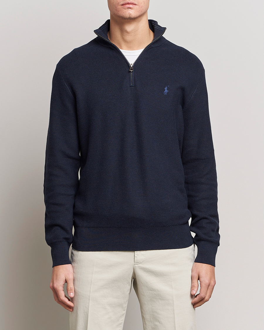 Herren | Pullover | Polo Ralph Lauren | Textured Half-Zip Navy Heather