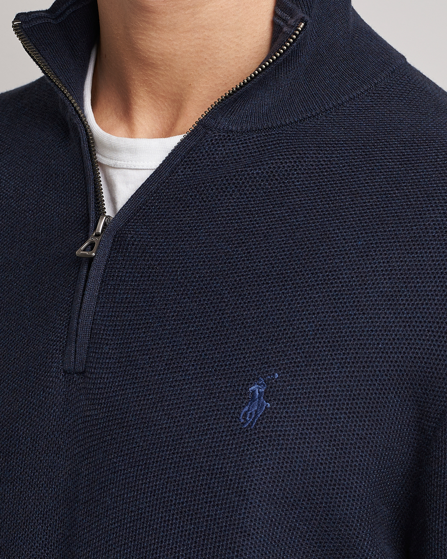 Herren | Pullover | Polo Ralph Lauren | Textured Half-Zip Navy Heather