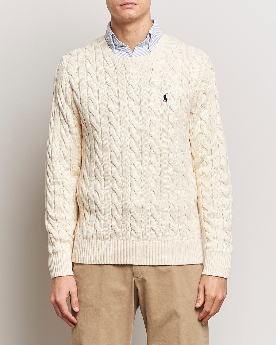 Herren | Alla produkter | Polo Ralph Lauren | Cotton Cable Pullover Andover Cream