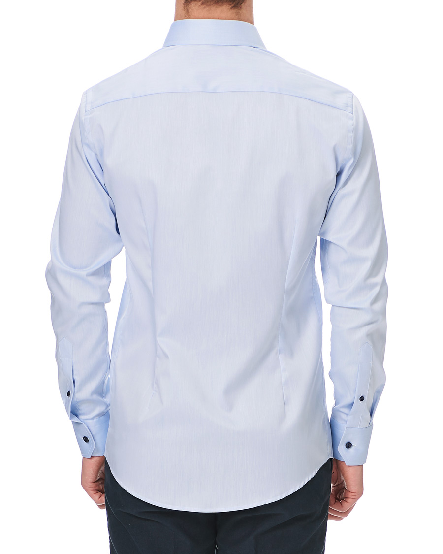 Herren | Hemden | Eton | Slim Fit Twill Contrast Piping Shirt Light Blue