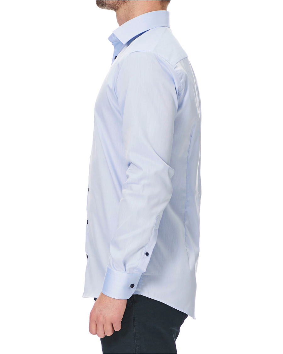 Herren | Hemden | Eton | Slim Fit Twill Contrast Piping Shirt Light Blue