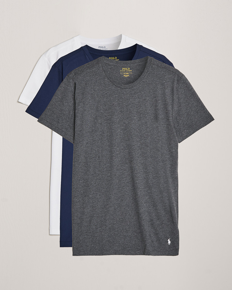 Herren | | Polo Ralph Lauren | 3-Pack Crew Neck T-Shirt Navy/Charcoal/White