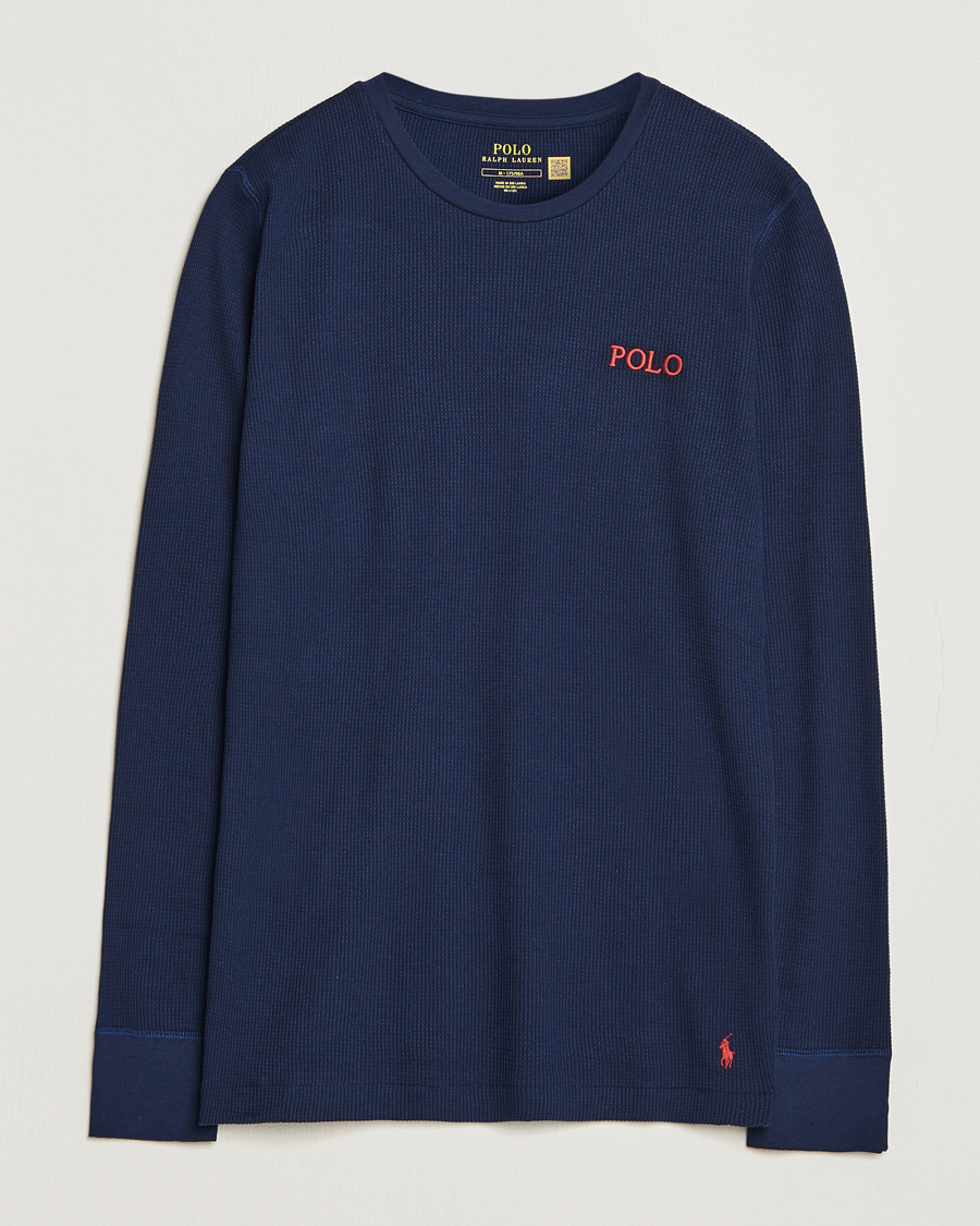 Herren | T-Shirts | Polo Ralph Lauren | Waffle Long Sleeve Crew Neck Cruise Navy