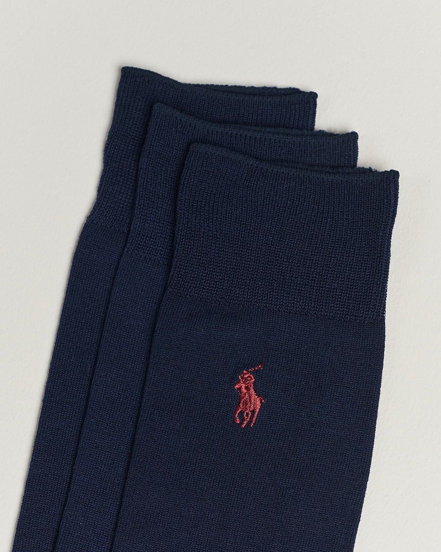 Herren | Unterwäsche | Polo Ralph Lauren | 3-Pack Mercerized Cotton Socks Navy