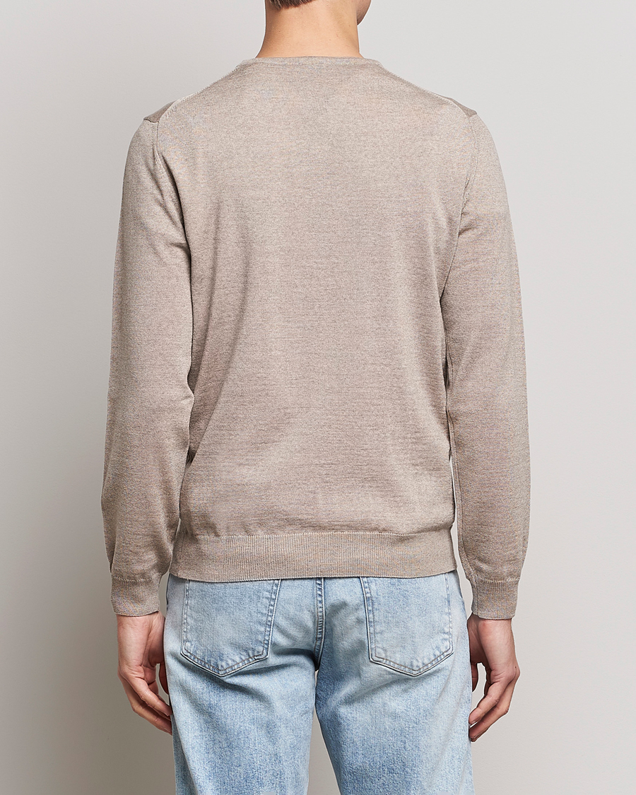 Herren | Pullover | Stenströms | Merino Crew Neck Sand