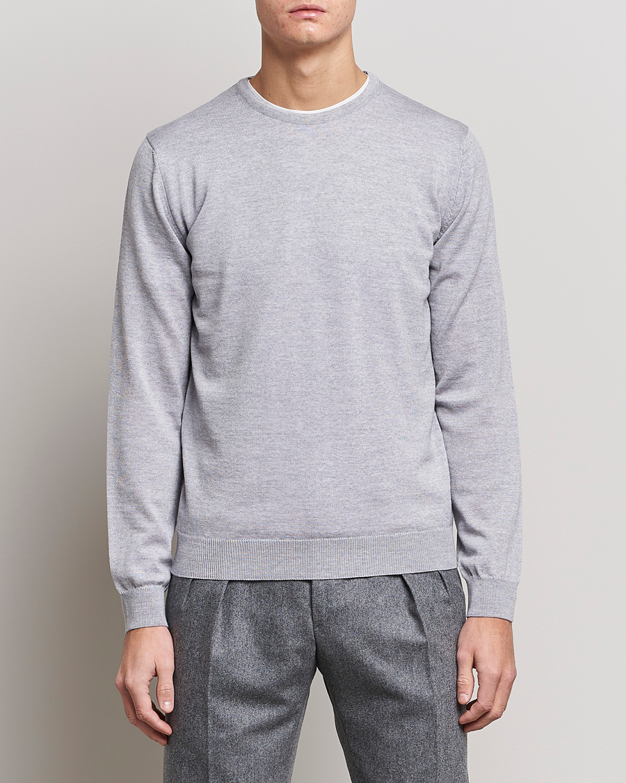 Herren |  | Stenströms | Merino Crew Neck Light Grey