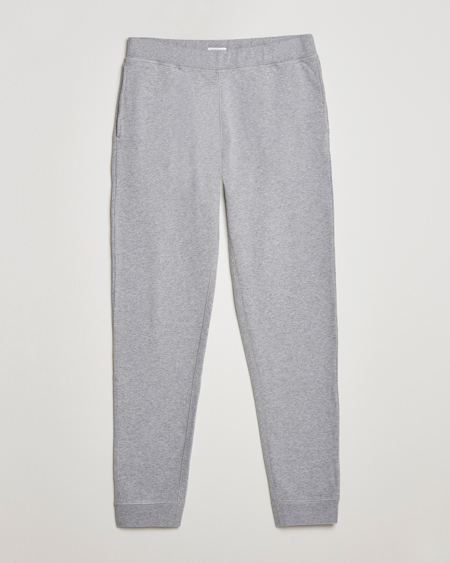 Herren | Hosen | Sunspel | Cotton Loopback Track Pants Grey Melange