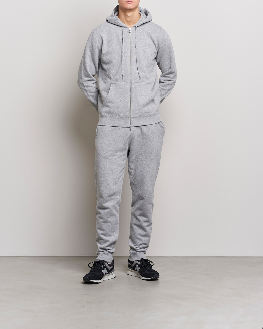 Herren | Hosen | Sunspel | Cotton Loopback Track Pants Grey Melange