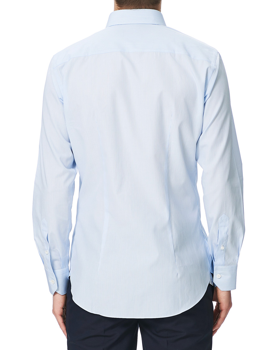 Herren | Hemden | Brioni | Slim Fit Micro Striped Dress Shirt Light Blue