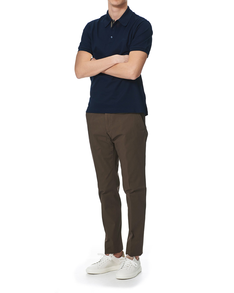 Herren | Poloshirts | Brioni | Contrast Placket Polo Piquet Navy