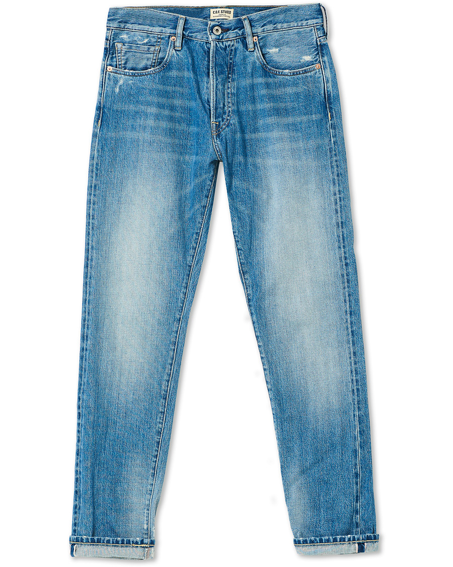 Herren | Jeans | C.O.F. Studio | M7 Tapered 13oz Kuroki Selvedge Jeans Vintage Wash