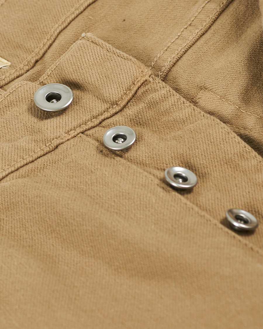 Herren | Jeans | C.O.F. Studio | M7 Tapered Organic Cotton Stretch Jeans Khaki Beige