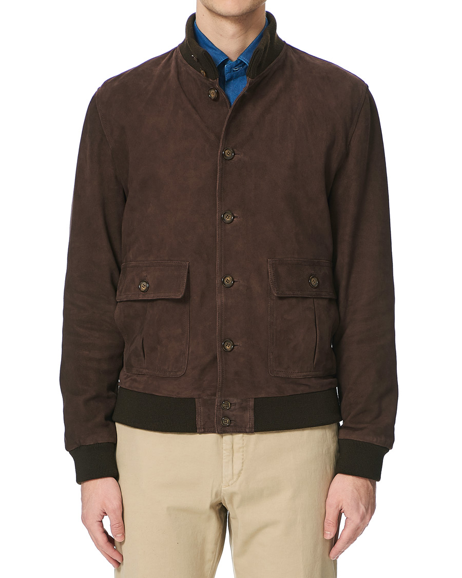 Herren | Jacken | Valstar | Valstarino Suede Jacket Dark Brown