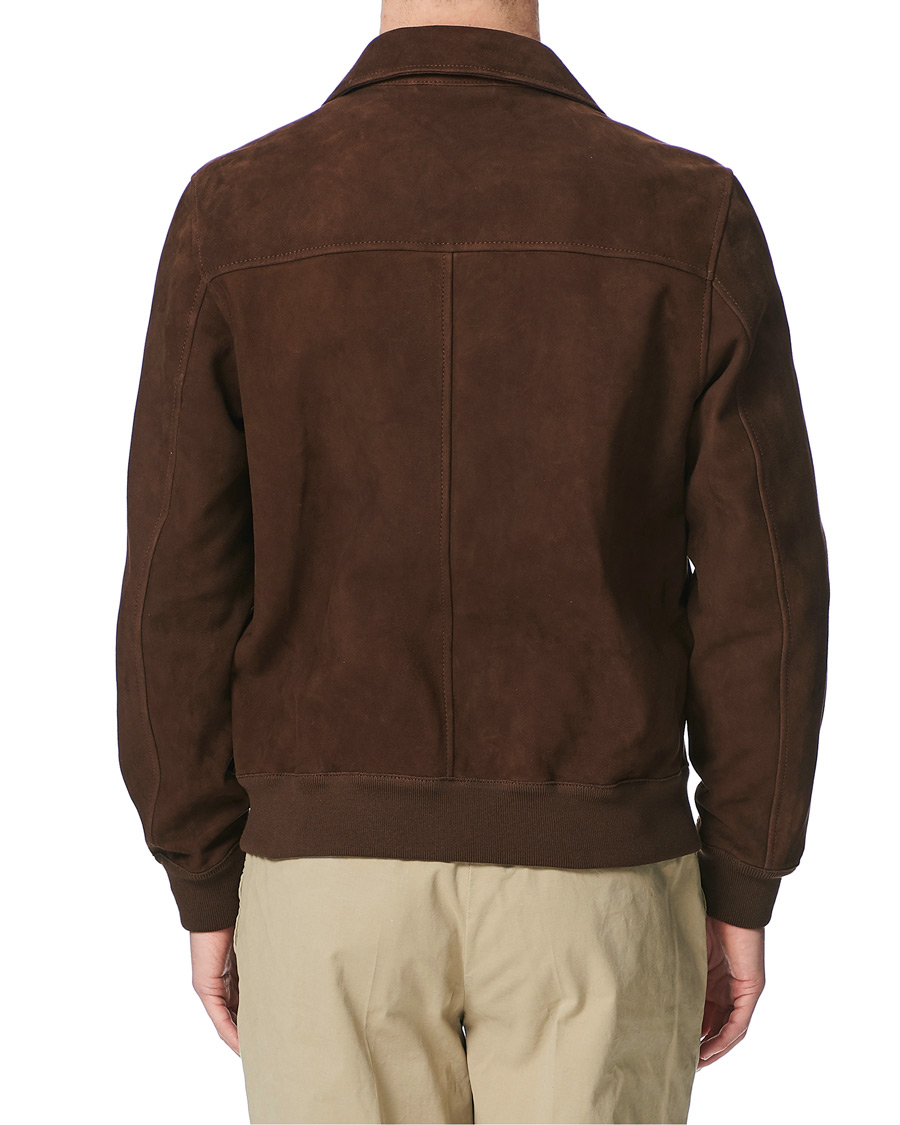 Herren | Jacken | Valstar | Suede Zip Blouson Dark Brown