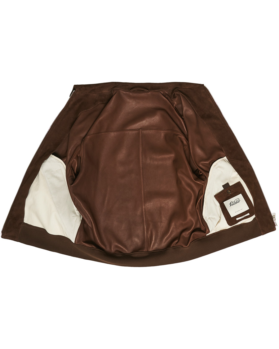 Herren | Jacken | Valstar | Suede Zip Blouson Dark Brown