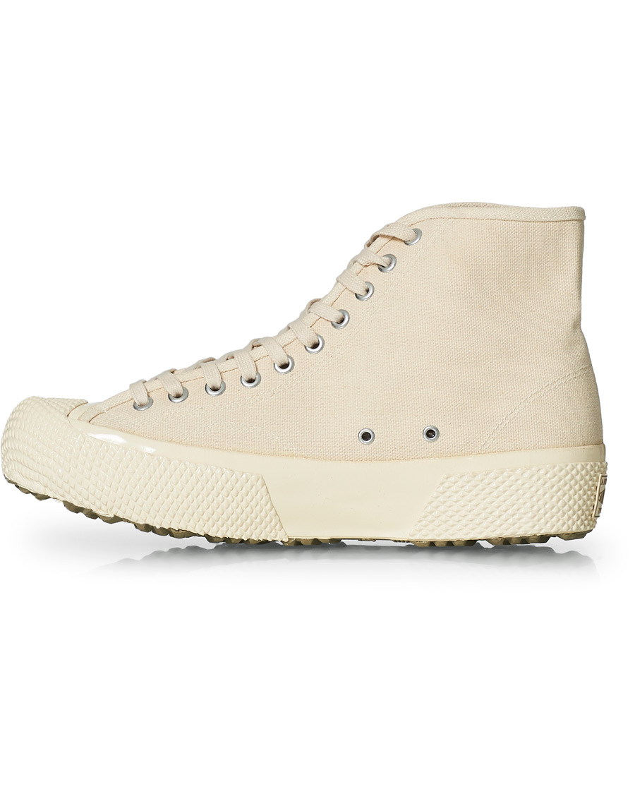 Herren | Superga Artifact MS Japanese Canvas High Sneaker White Mastice | Superga | Artifact MS Japanese Canvas High Sneaker White Mastice