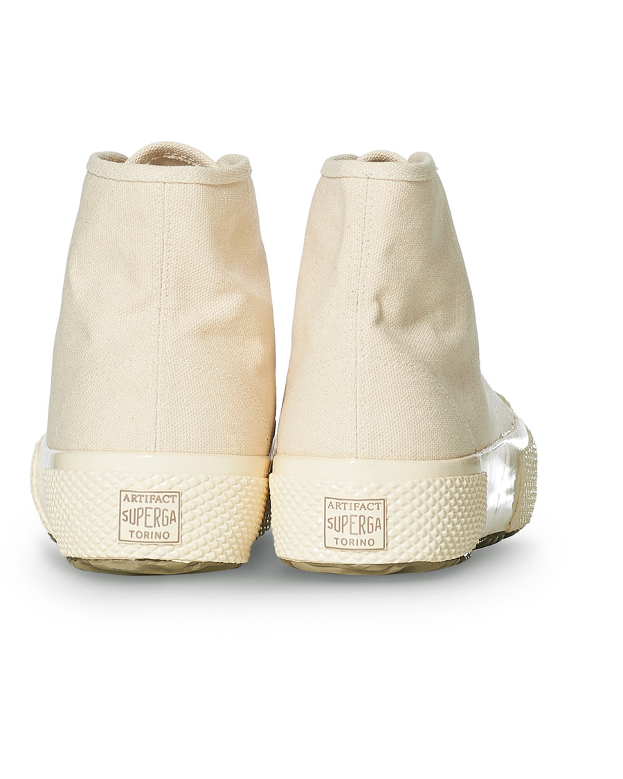 Herren | Superga Artifact MS Japanese Canvas High Sneaker White Mastice | Superga | Artifact MS Japanese Canvas High Sneaker White Mastice