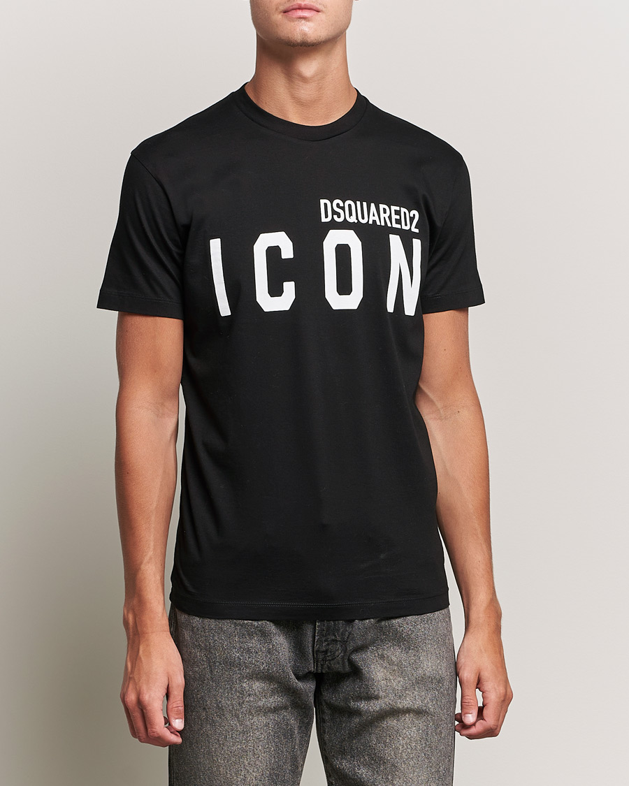 Herren | Schwartze t-shirts | Dsquared2 | Icon Logo Tee Black