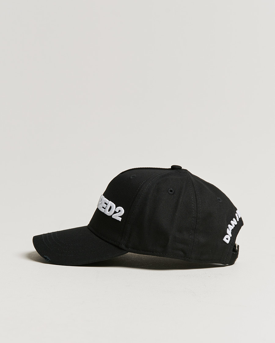 Herren | Hüte & Mützen | Dsquared2 | Lettering Logo Baseball Cap Black/White